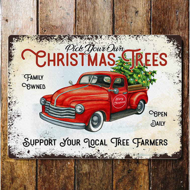 The Seasonal Aisle Christmas Tree Farm Wall Metal Wall Décor Wayfair